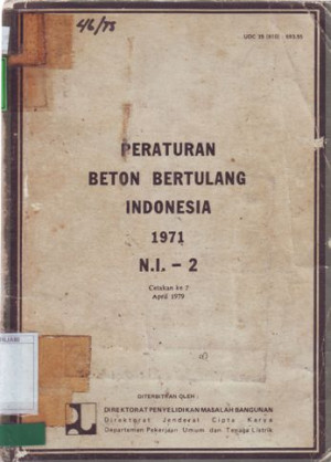 Image of Peraturan beton bertulang indonesia 1971  N.I-2