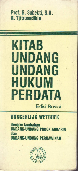 Image of Kitab Undang - Undang Hukum Perdata